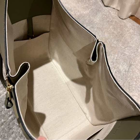 LOEWE Calfskin Small Hammock Shoulder Bag Clay Green Dusty Beige - Picture 13 of 16